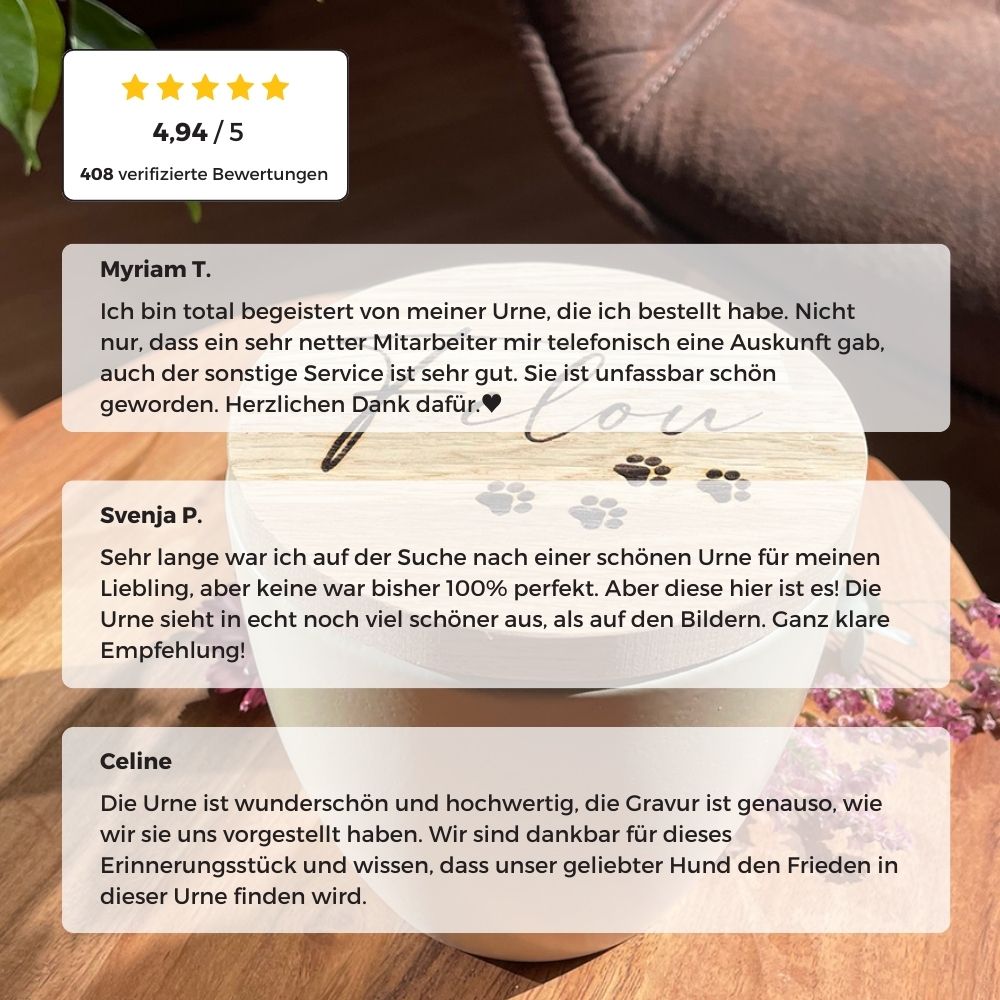 Keramik Tierurne "Creme"