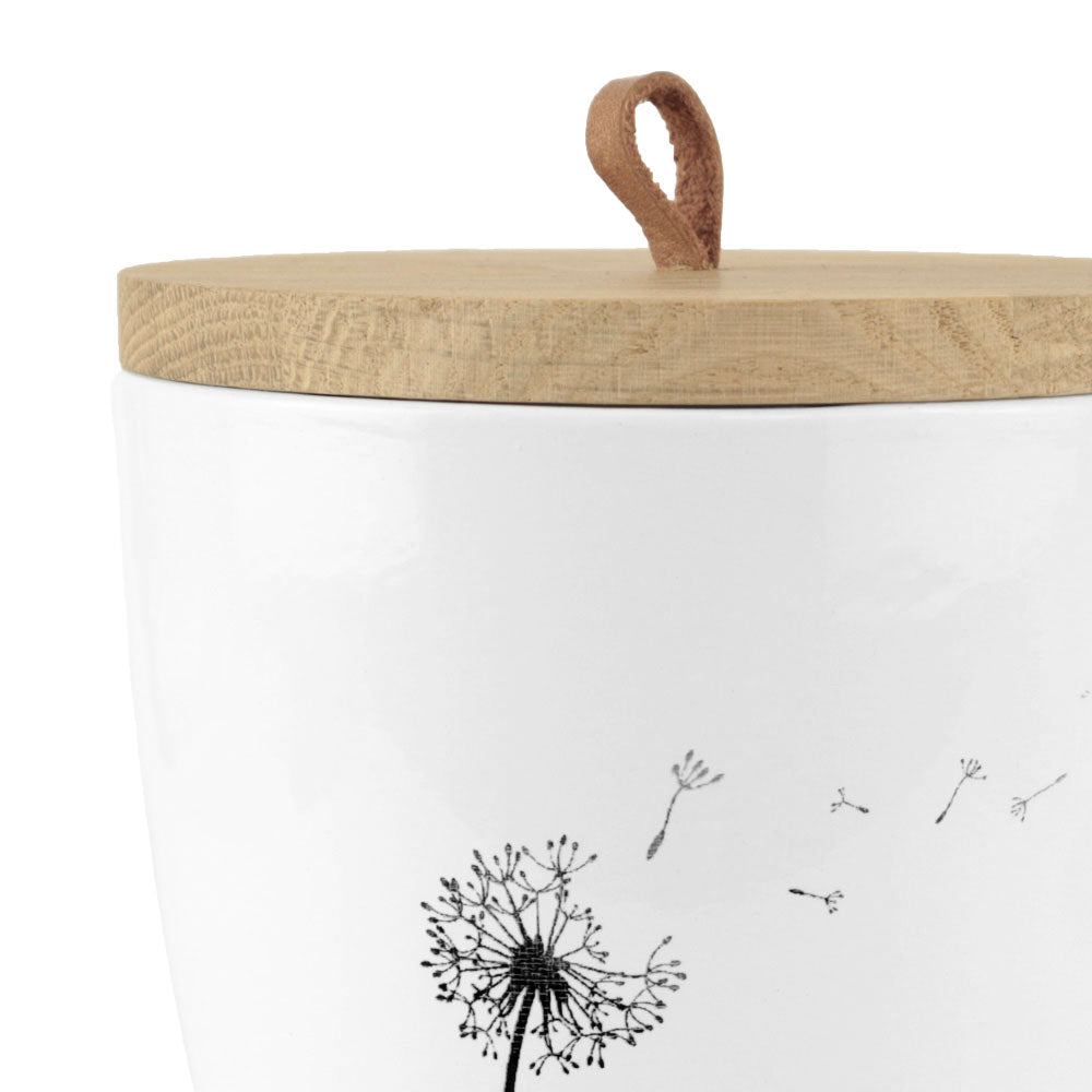 Keramik Tierurne "Blanc mit Pusteblume"
