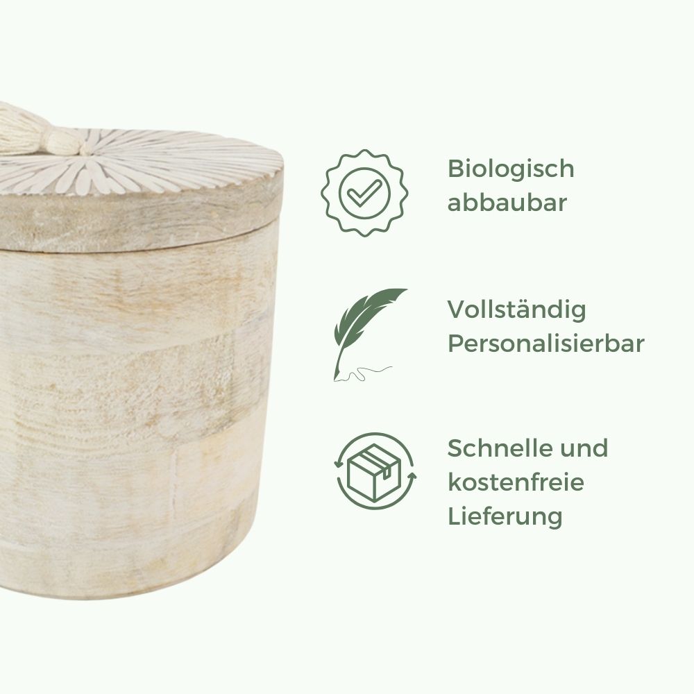 Biologisch abbaubare Tierurne
