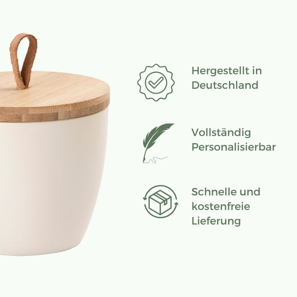 Keramik Tierurne "Creme"