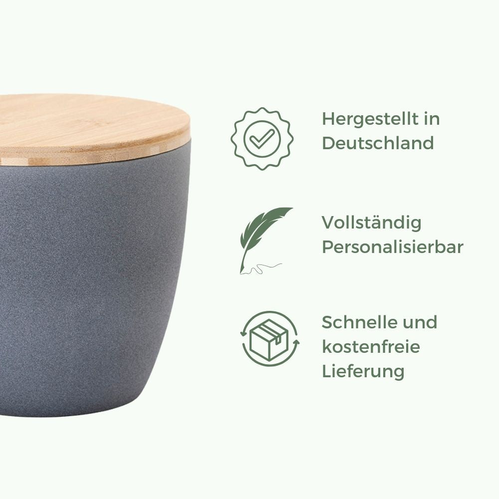 Keramik Tierurne "Sand Grau"