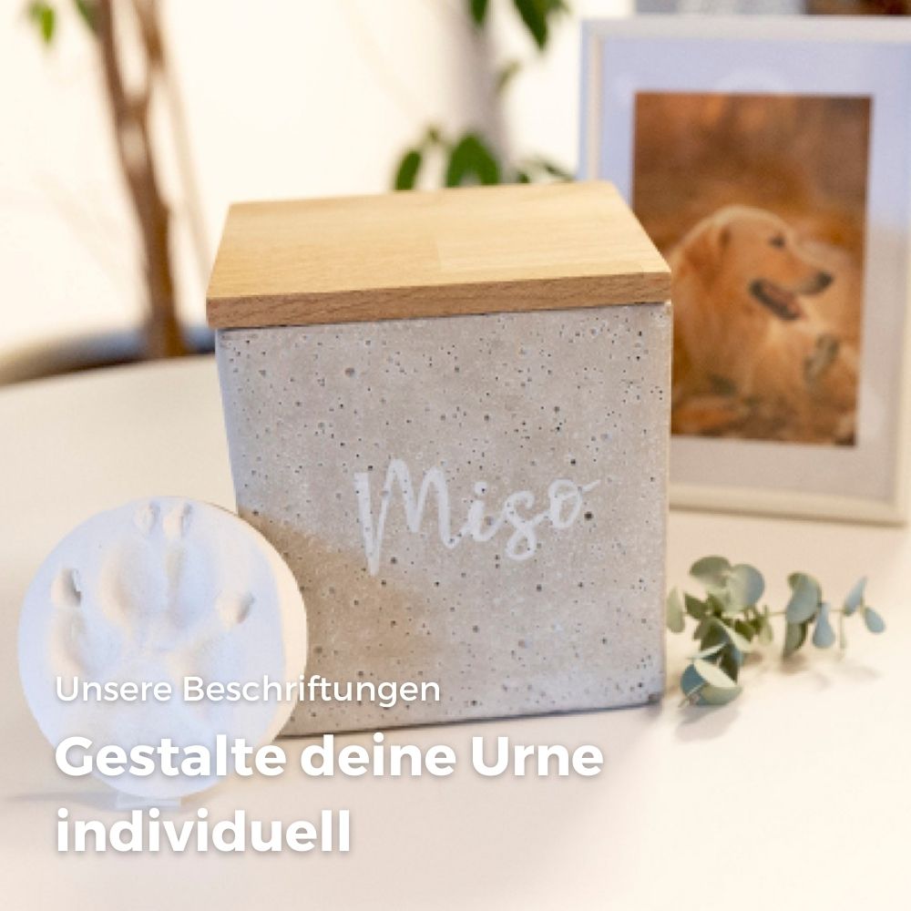 Keramik Tierurne quadratisch "Beton"