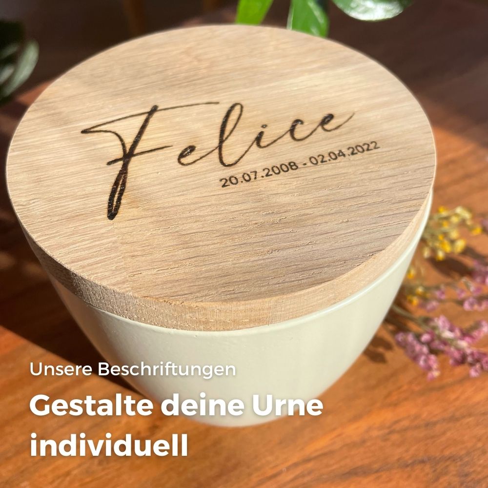 Keramik Tierurne "Creme"