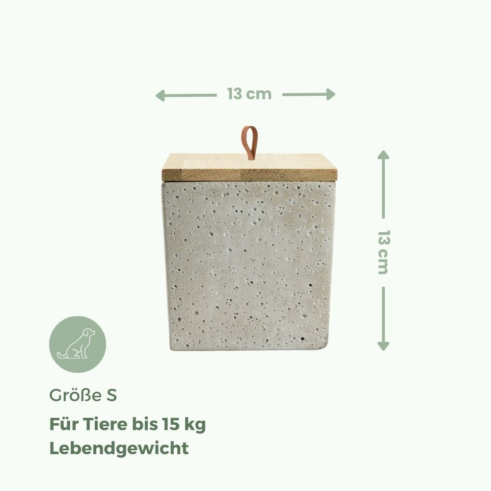 Keramik Tierurne quadratisch "Beton"