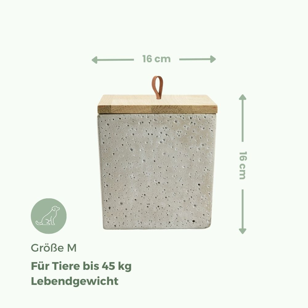 Keramik Tierurne quadratisch "Beton"