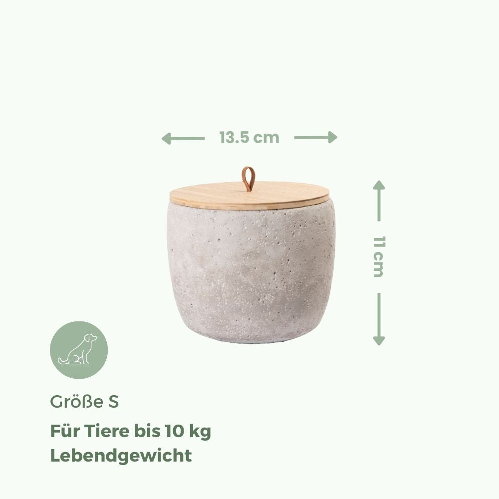 Keramik Tierurne "Beton", hellgrau