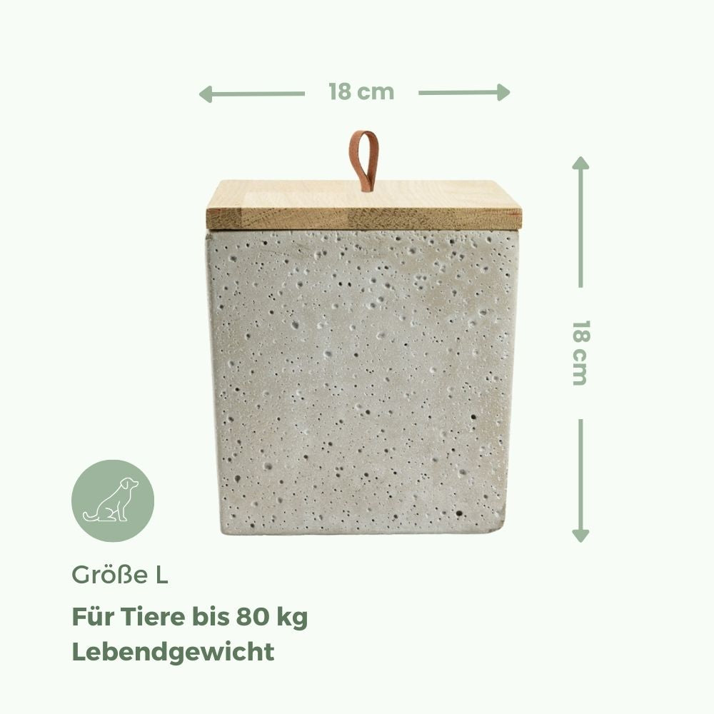Keramik Tierurne quadratisch "Beton"