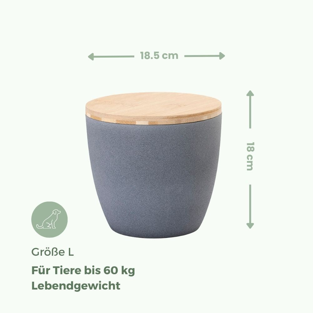 Keramik Tierurne "Sand Grau"