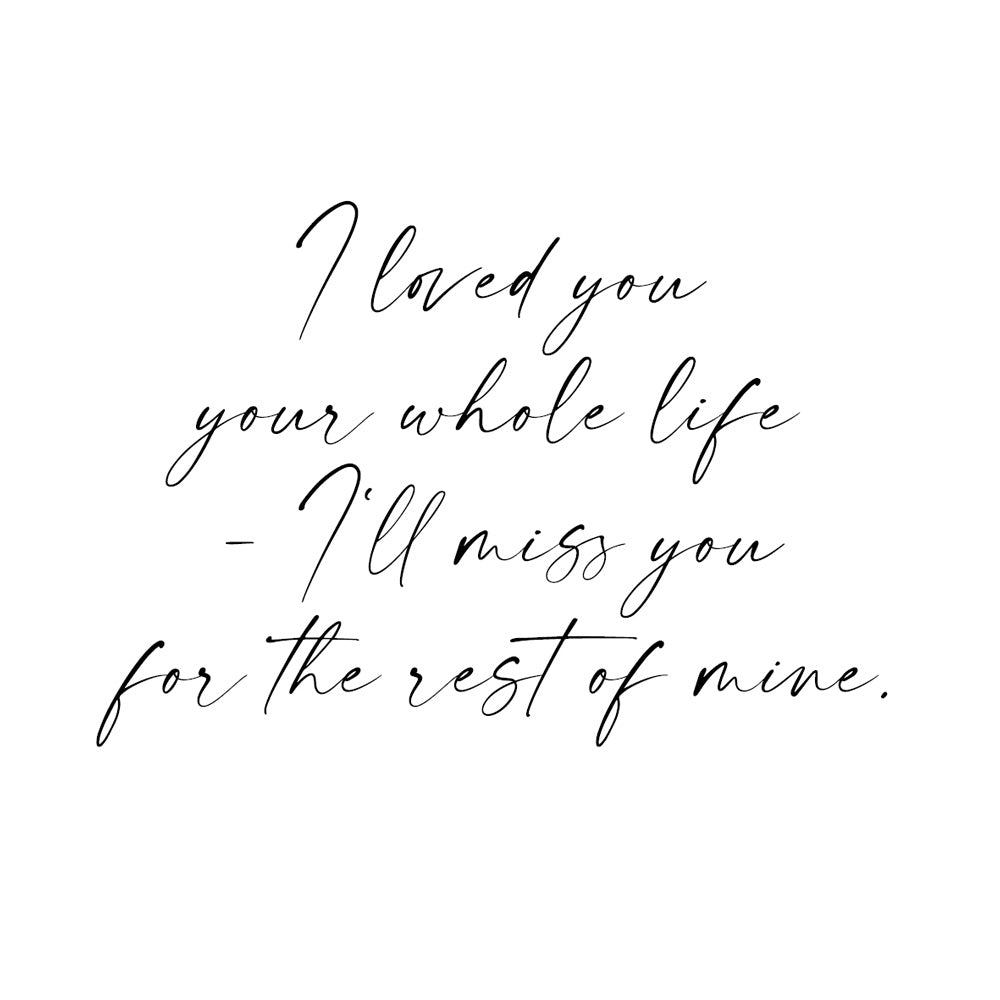 Individuelle Beschriftung in Handschrift mit Spruch