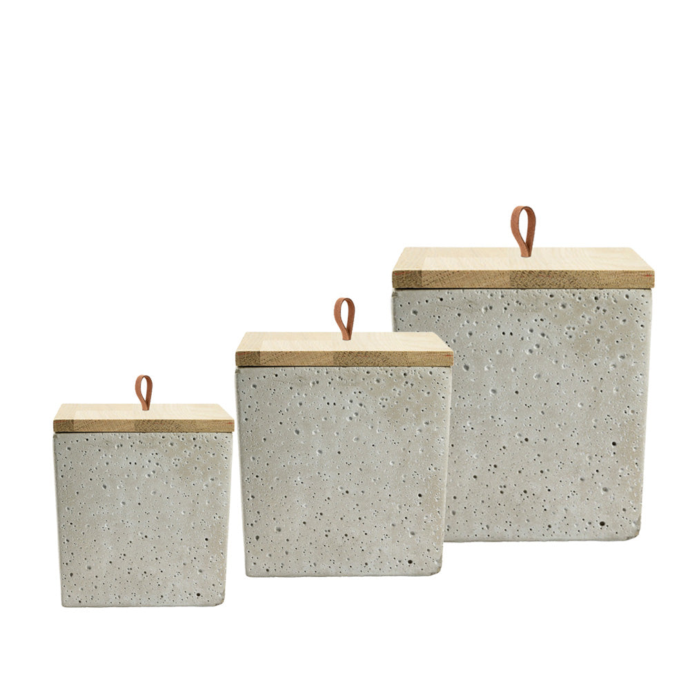 Keramik Tierurne quadratisch "Beton"