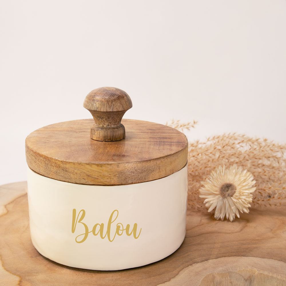 Holz Tierurne