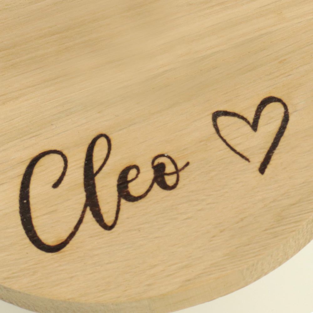 Individuelle Beschriftung in Handschrift mit Herz