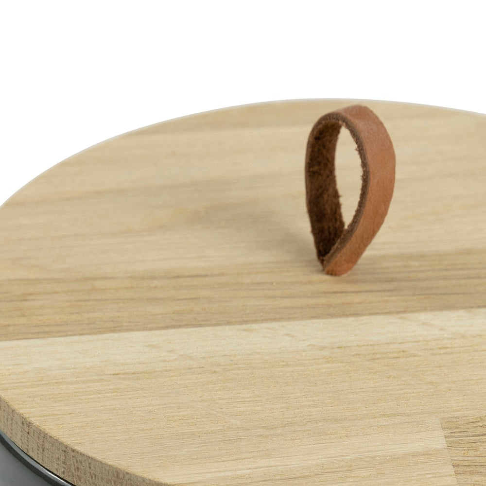 Lederband für den Holzdeckel