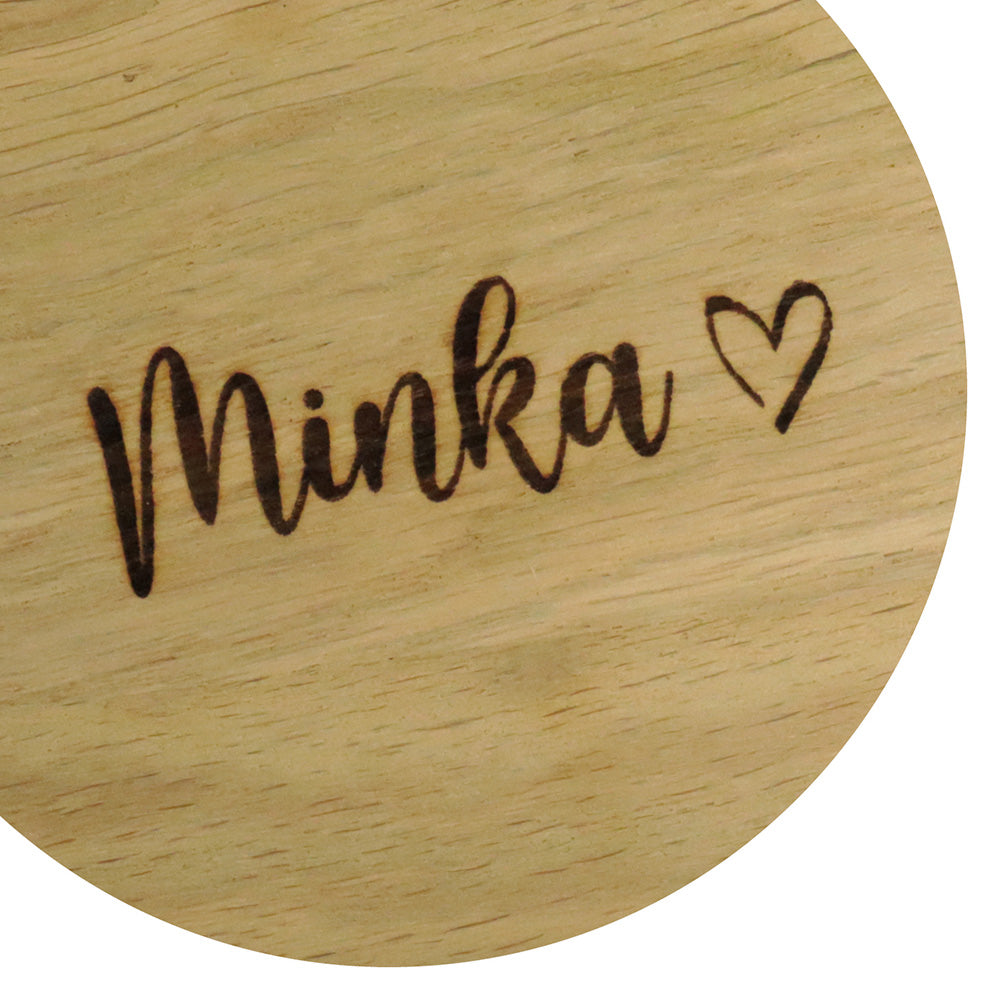 Individuelle Beschriftung in Handschrift mit Herz