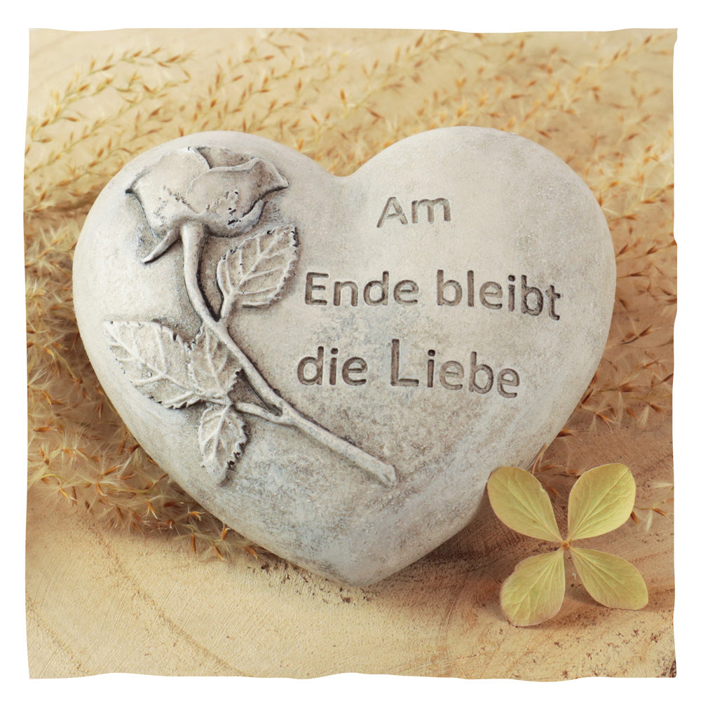 Gedenkstein "Herz mit Rose"