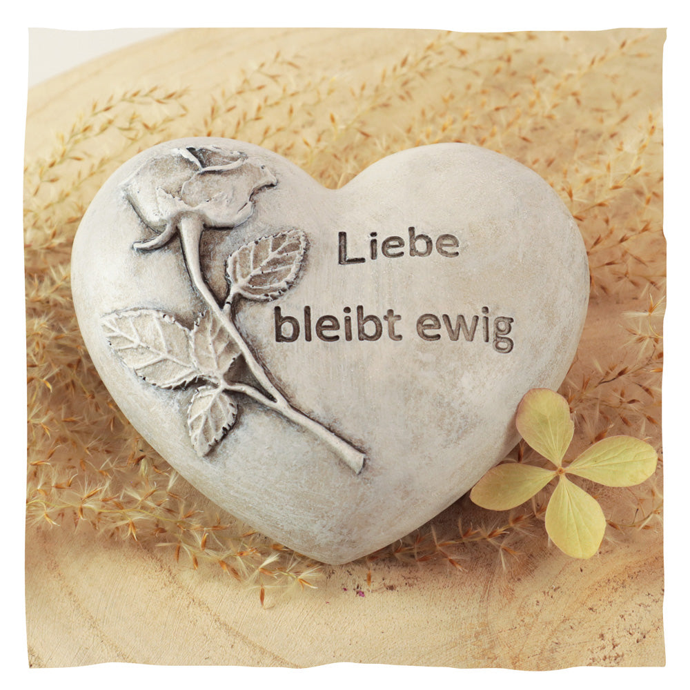 Gedenkstein "Herz mit Rose"