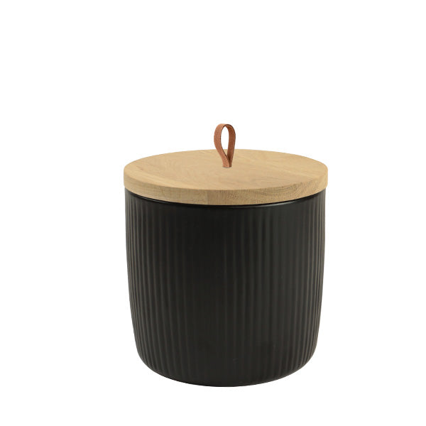 Keramik Tierurne "Stripes" schwarz