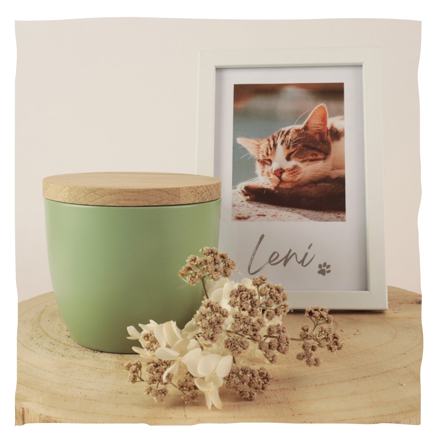 Keramik Tierurne "White Green"