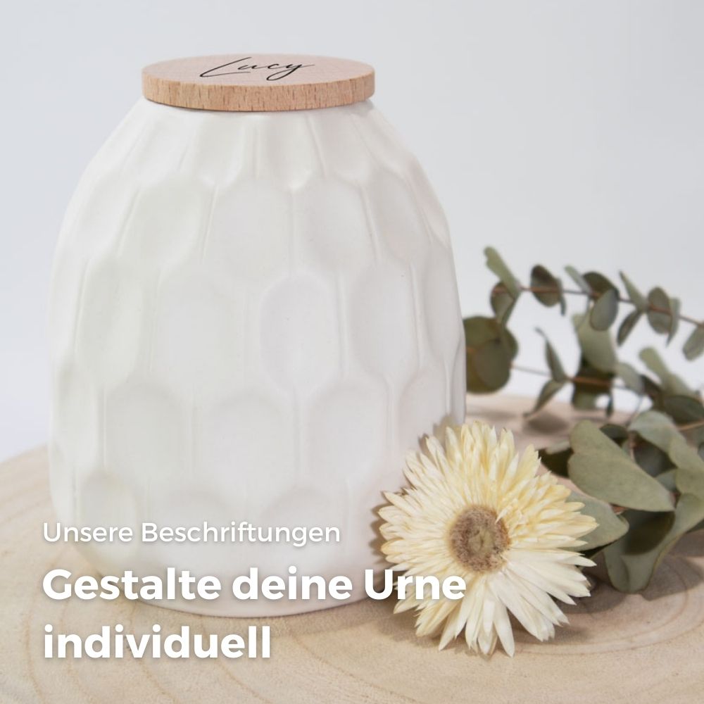 Keramik Tierurne „White Structure“