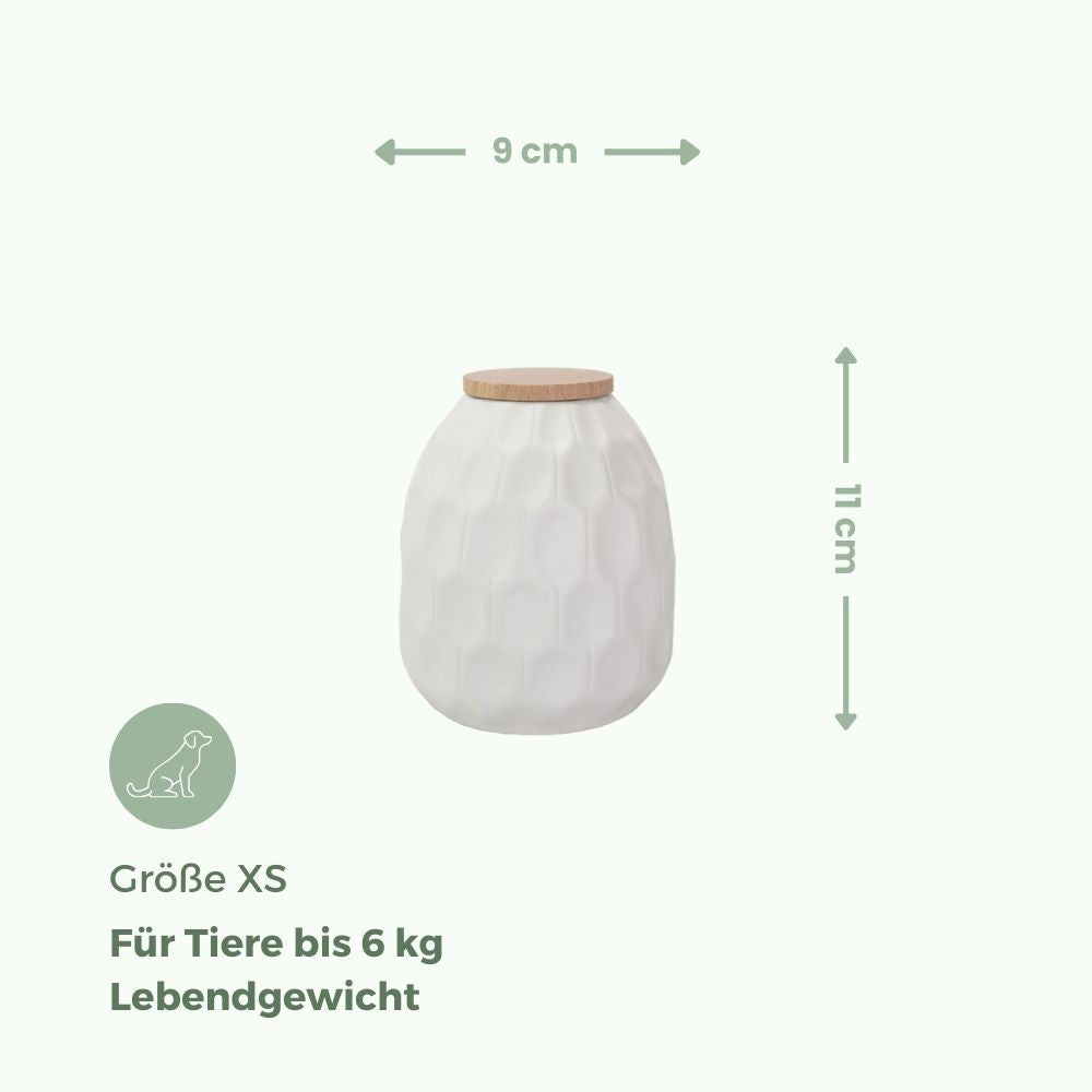 Keramik Tierurne „White Structure“