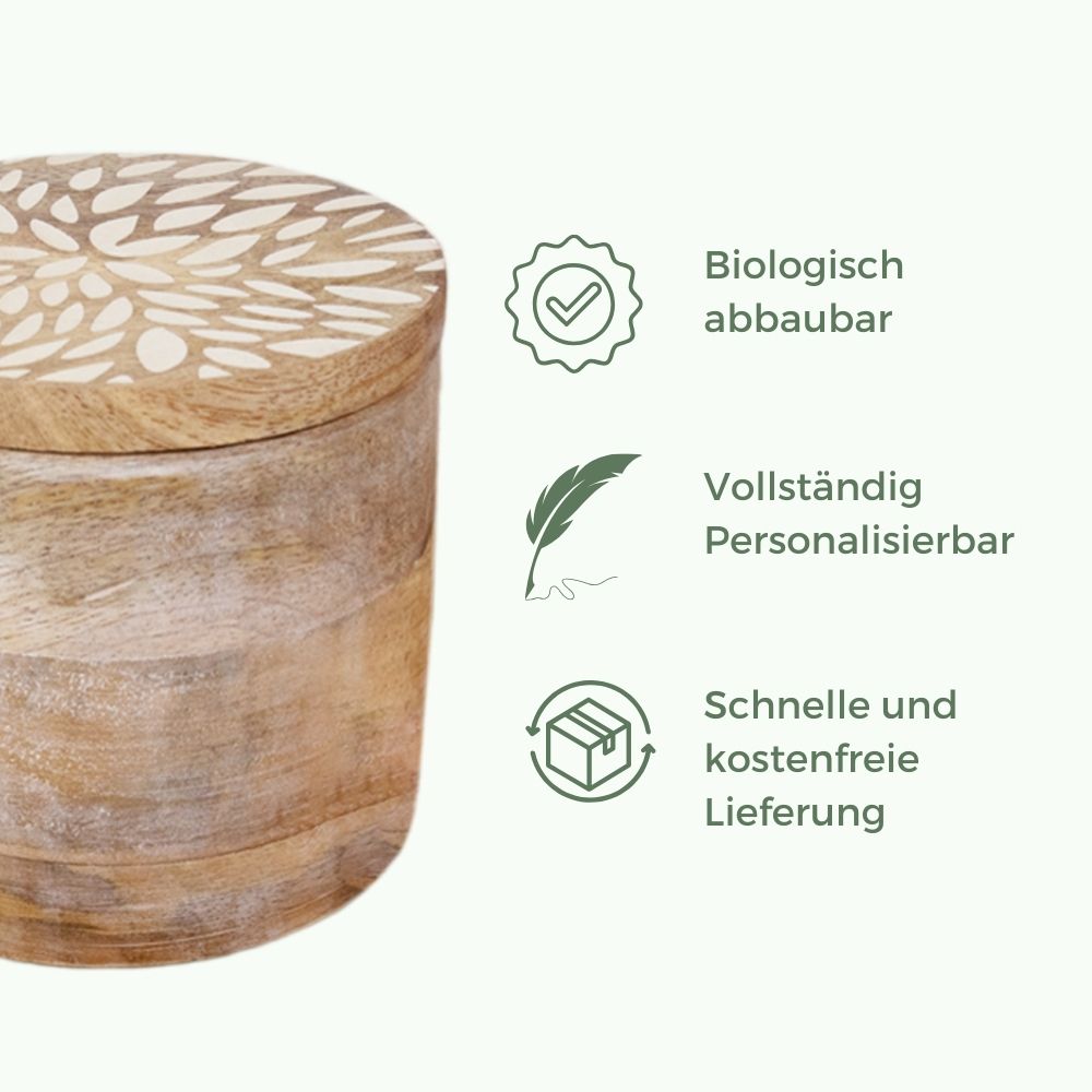 Biologisch abbaubare Tierurne