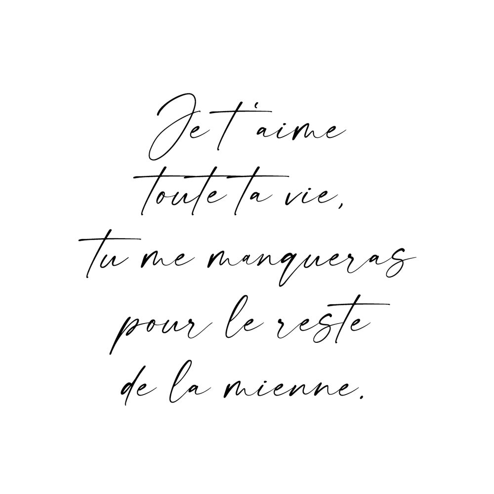Individuelle Beschriftung in Handschrift mit Spruch