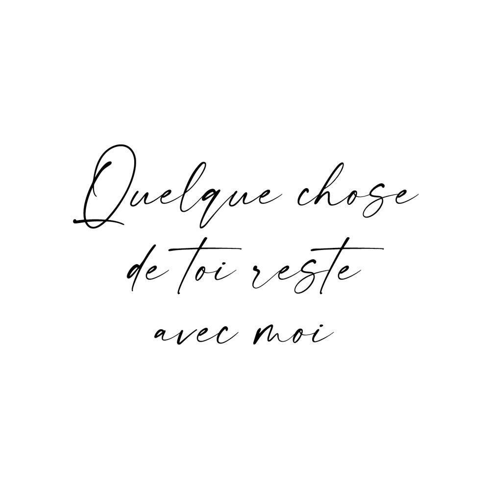 Individuelle Beschriftung in Handschrift mit Spruch