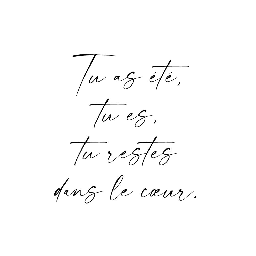 Individuelle Beschriftung in Handschrift mit Spruch
