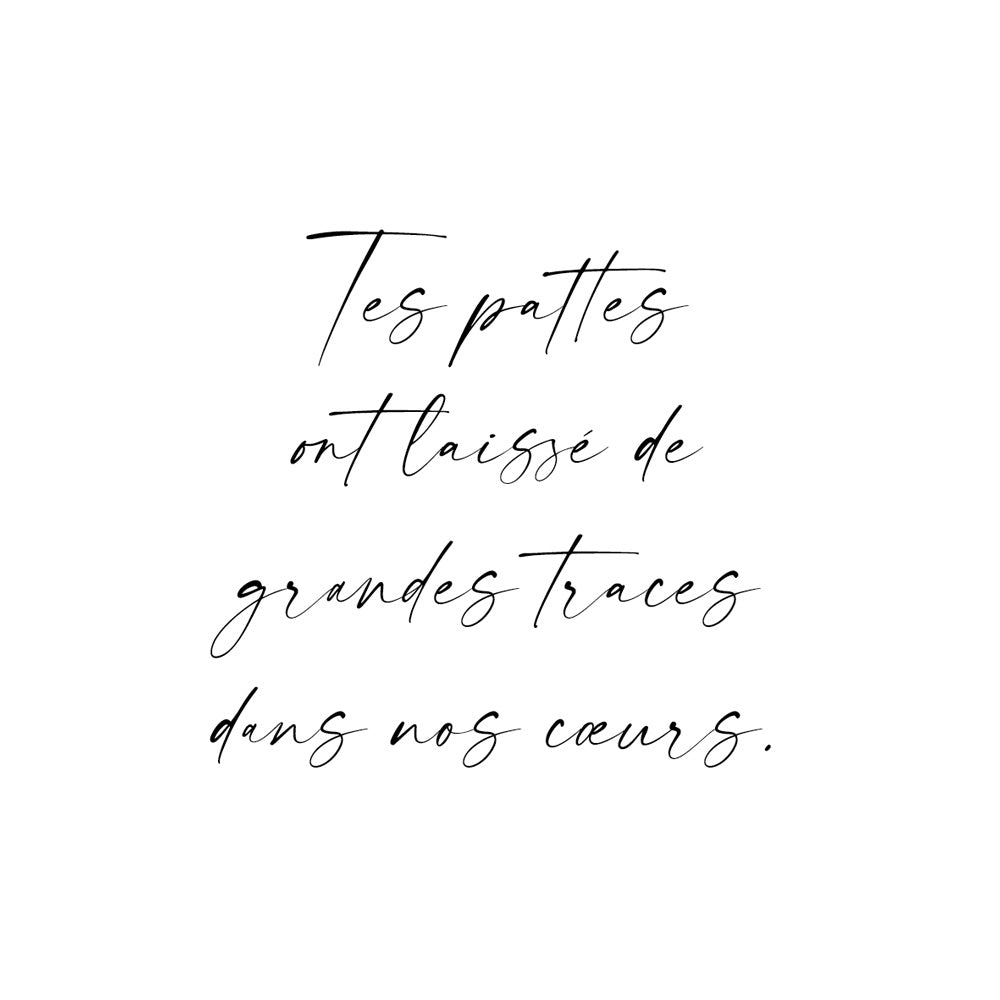 Individuelle Beschriftung in Handschrift mit Spruch