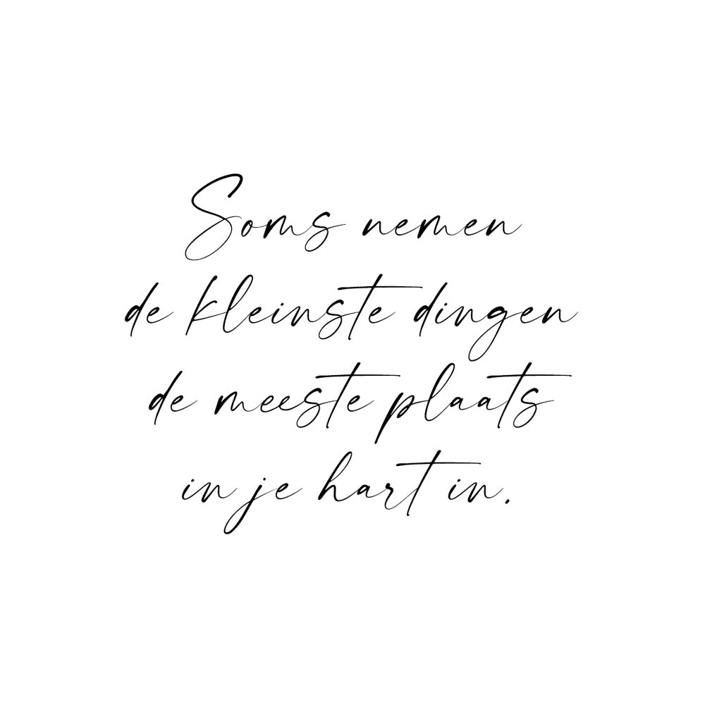 Individuelle Beschriftung in Handschrift mit Spruch