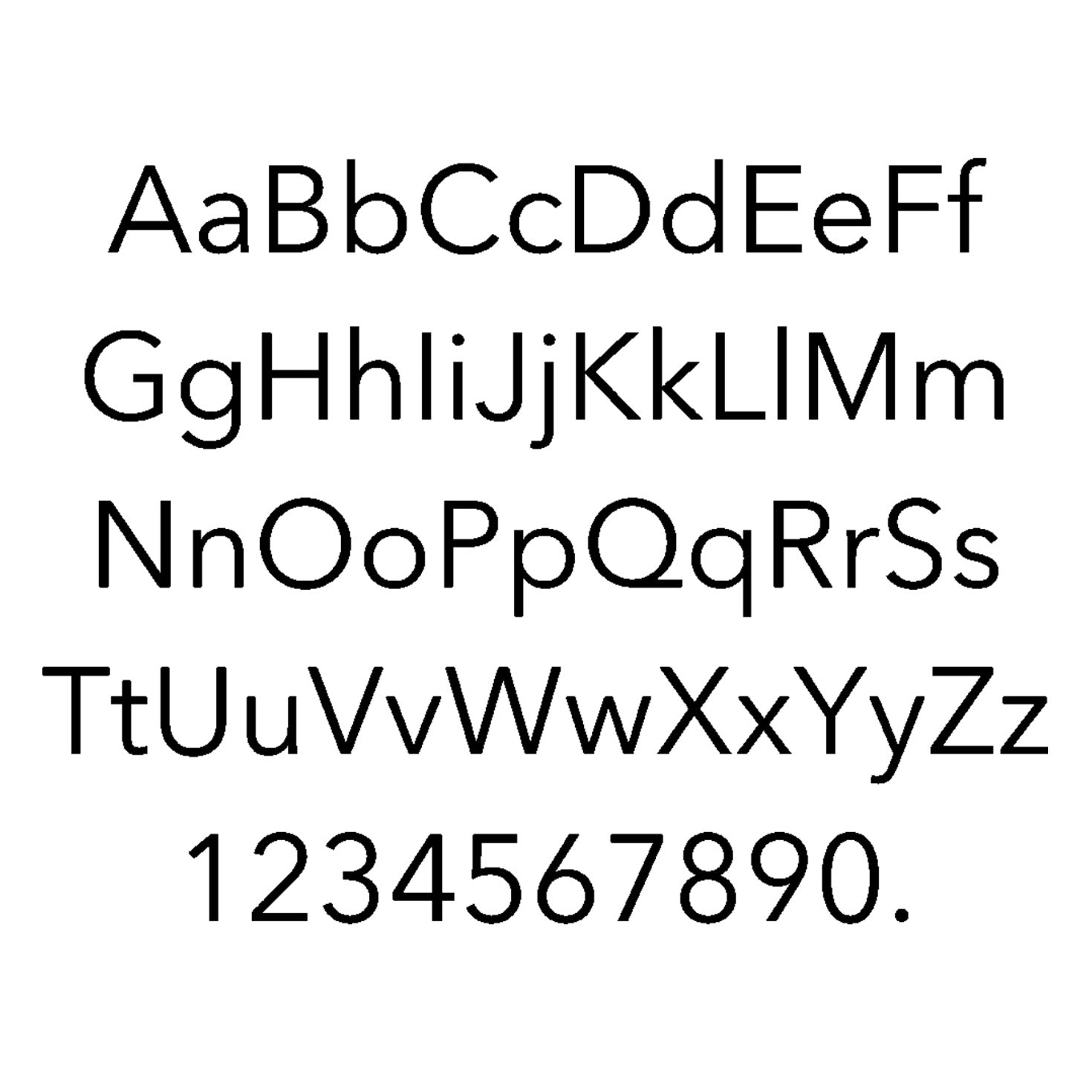 Standard Beschriftung in Druckschrift