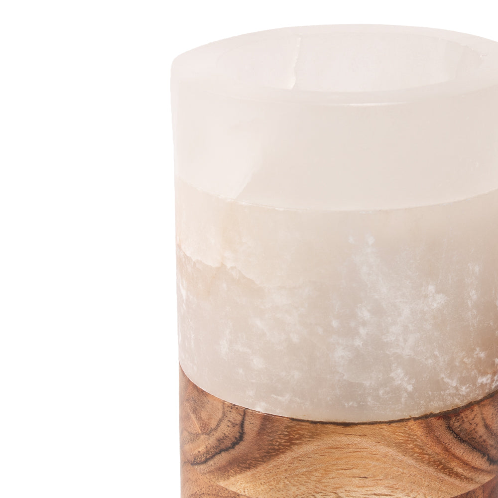 Tierurne "Candlelight of Memory" - Alabaster und Mango