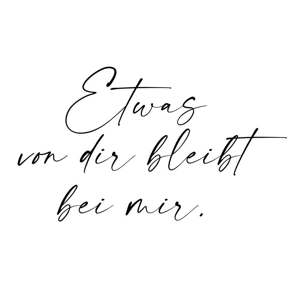 Individuelle Beschriftung in Handschrift mit fliegendem Herz
