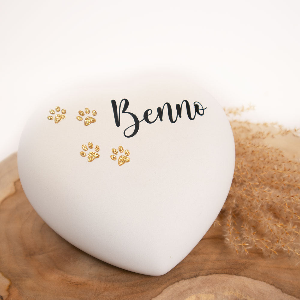 Individuelle Beschriftung auf der Urne - Hochwertiger Vinyl-Druck