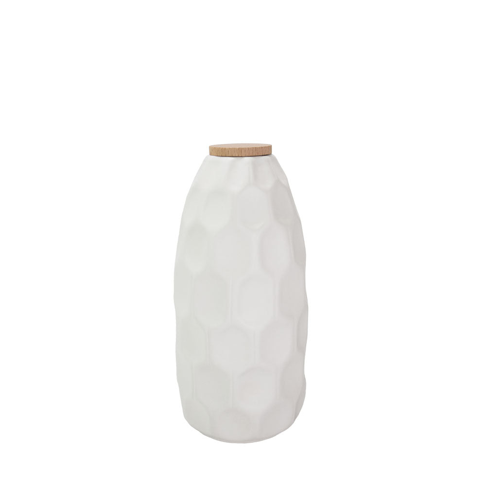 Keramik Tierurne „White Structure“