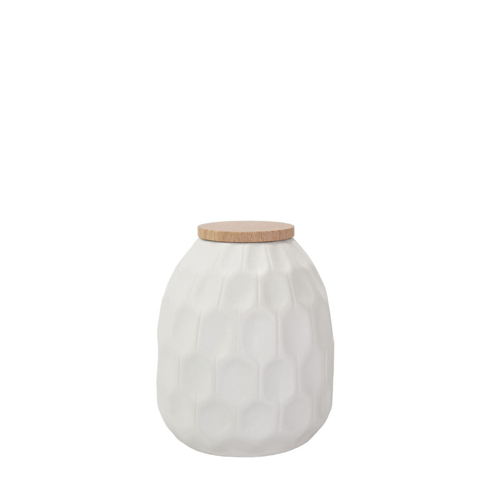 Keramik Tierurne „White Structure“
