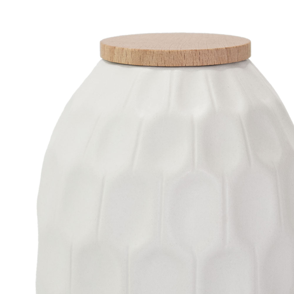 Keramik Tierurne „White Structure“