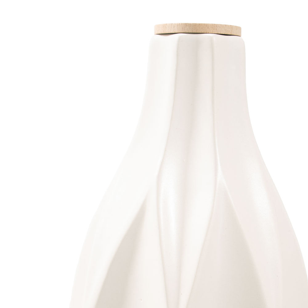 Keramik Tierurne „White Waves“