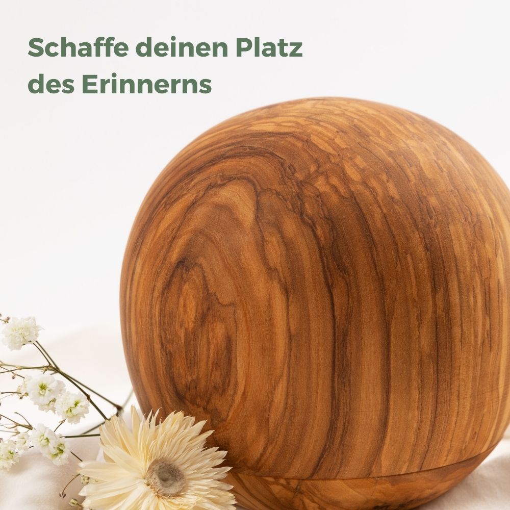 Holz Tierurne 