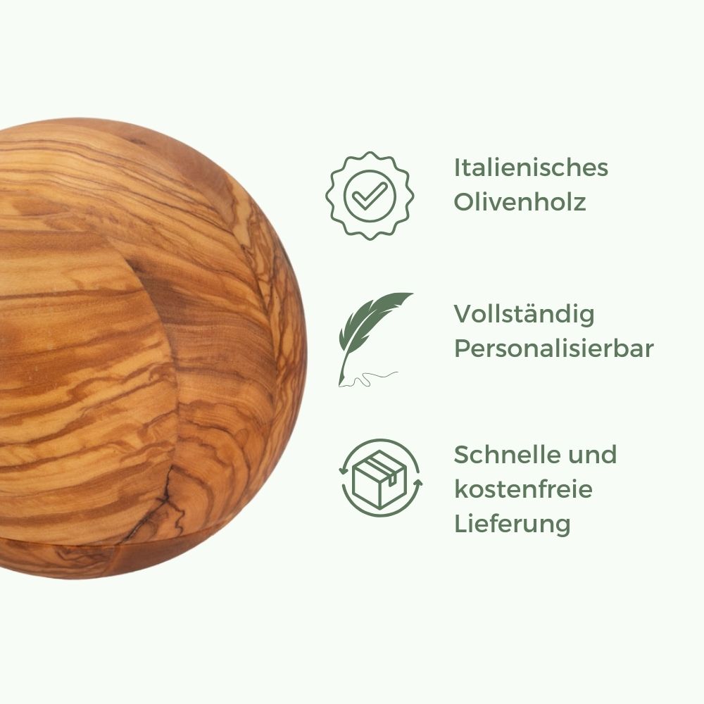 Holz Tierurne 