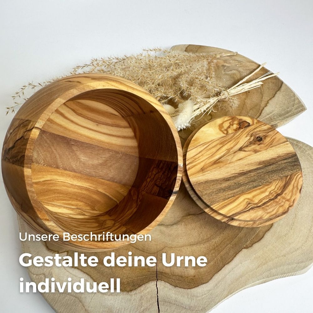 Holz Tierurne 