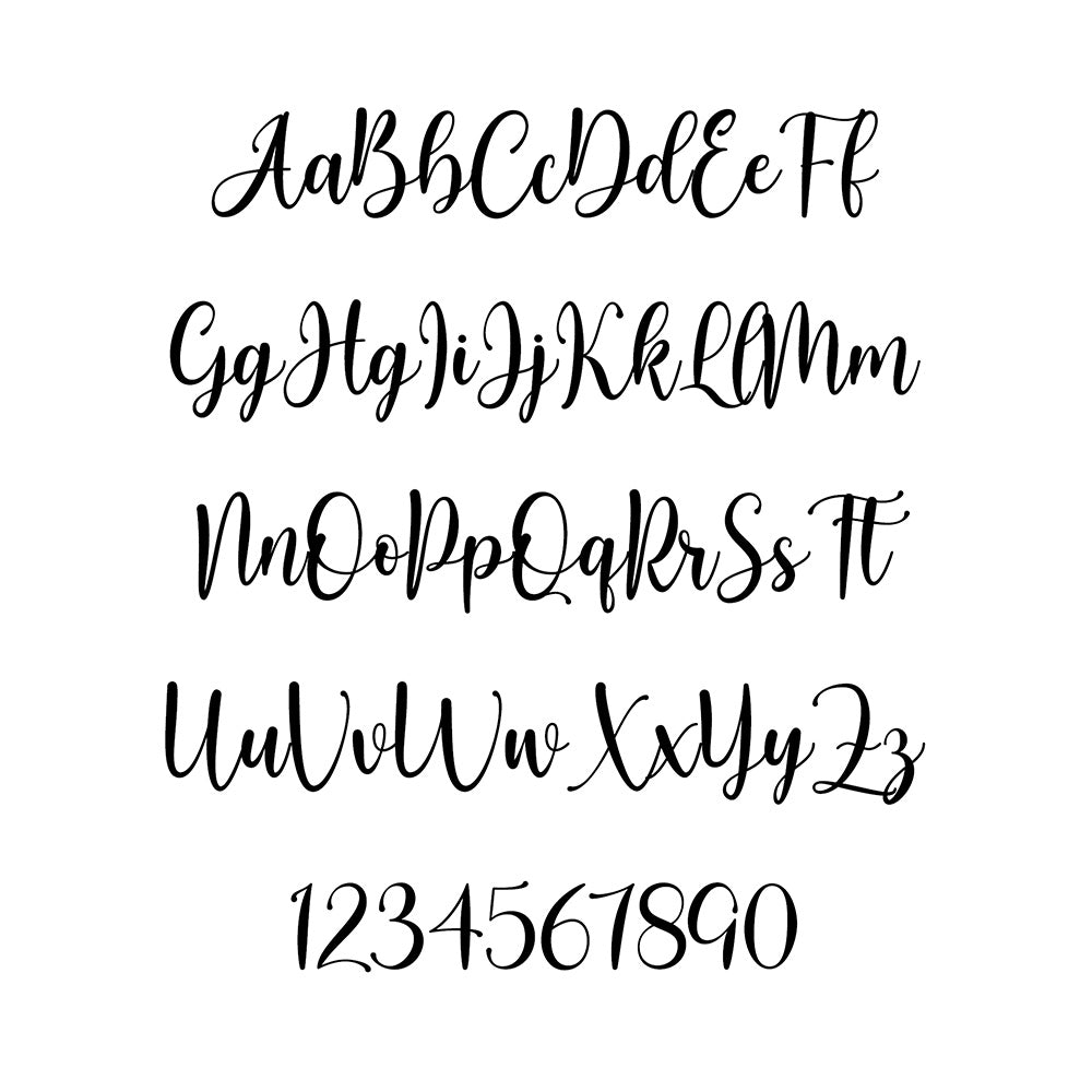 Individuelle Beschriftung in Handschrift mit Herz