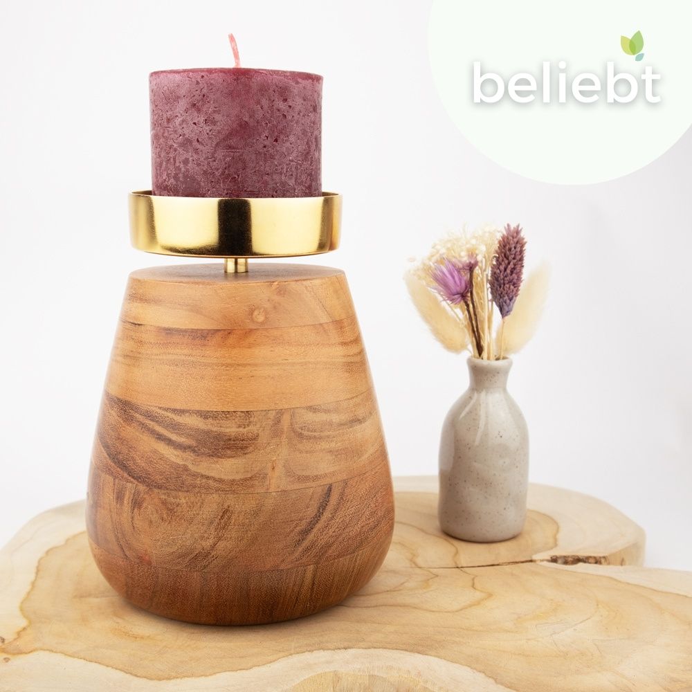 Holz Tierurne 