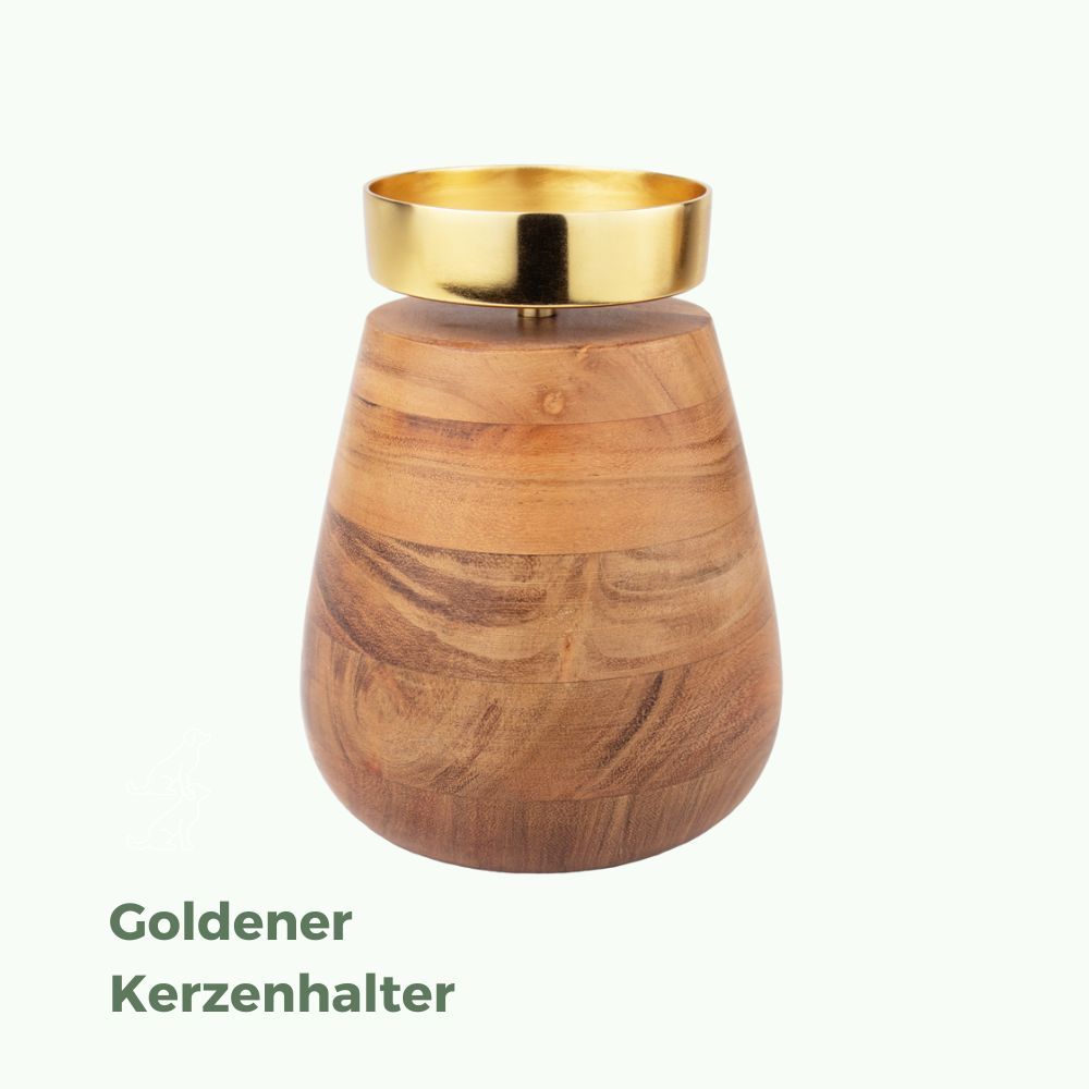 Holz Tierurne 