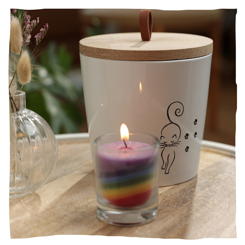 Regenbogen Kerze