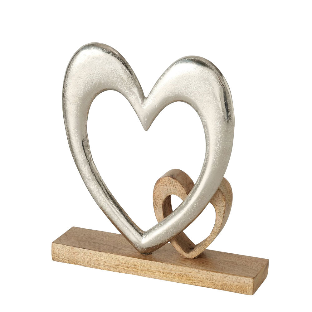 Metall Herz-Duo - personalisierbar